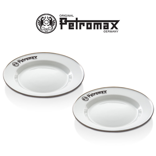 [Petromax] 페트로막스 에나멜 플레이트 캠핑용 접시(2개입)- 화이트 (PM-PX-PLATE-W)
