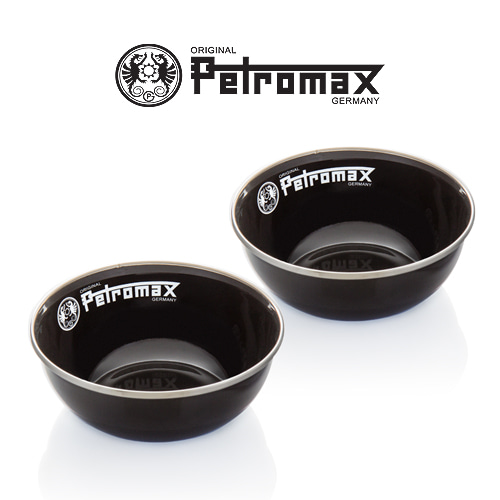 [Petromax] 페트로막스 에나멜 보울 캠핑용 그릇(2개입)- 블랙 (PM-PX-BOWL-S)