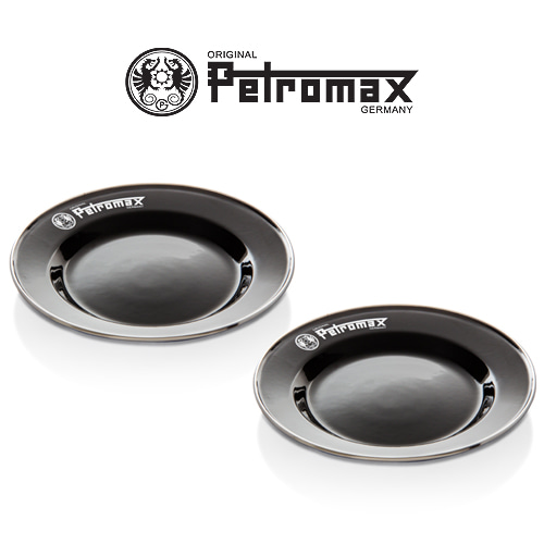 [Petromax] 페트로막스 에나멜 플레이트 캠핑용 접시(2개입)- 블랙 (PM-PX-PLATE-S)
