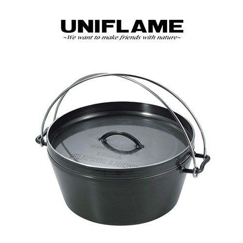 [유니프레임] UF 더치오븐 8인치 흑피철판 캠핑용 무쇠냄비(660935)